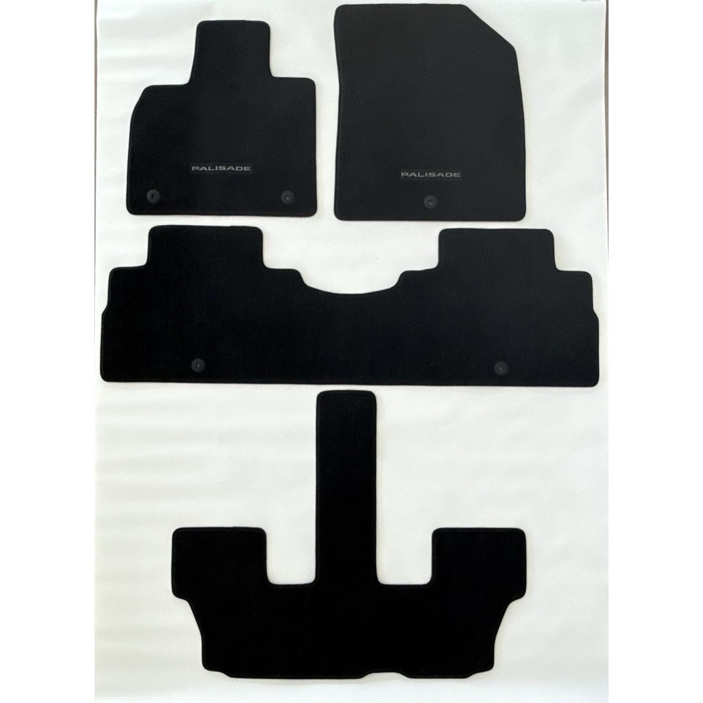 Hyundai Palisade 2020-2025 Floor Mats‎ Black Carpet 3 Rows S8F14-AC500 OEM NWOP